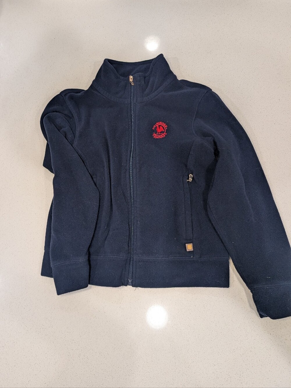 Navy Zip-Up Fleece Jacket Primrose Uniform